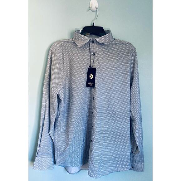 Garnet Dress Men’s Shirt Grey Medium - Picture 1 of 7